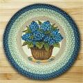 Capitol Earth Rugs Round Patch Rug- Blue Hydrangea 66-362BH
